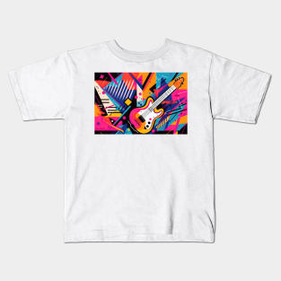 Wild Abstract Guitar Kids T-Shirt